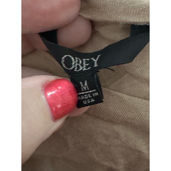 Obey OG Leopard Dolman Sleeve Oversized T-Shirt Soft Logo - Sz Medium - NWT - Picture 3 of 6